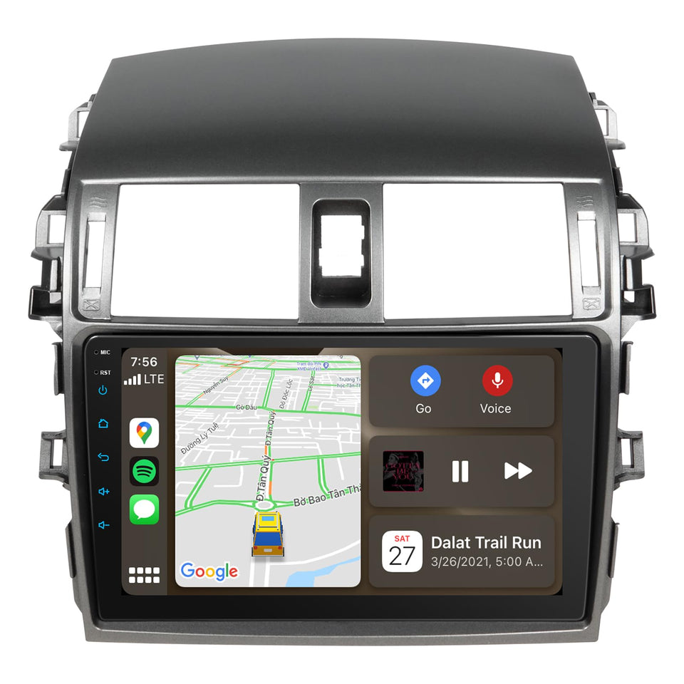 iying 9-inch IPS display in Corolla radio enhances navigation and media viewing