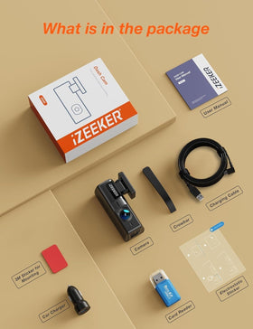 iZEEKER 32GB SD card included enables immediate recording.