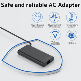 iziulg adapter label side with voltage specs visible, assures correct specs