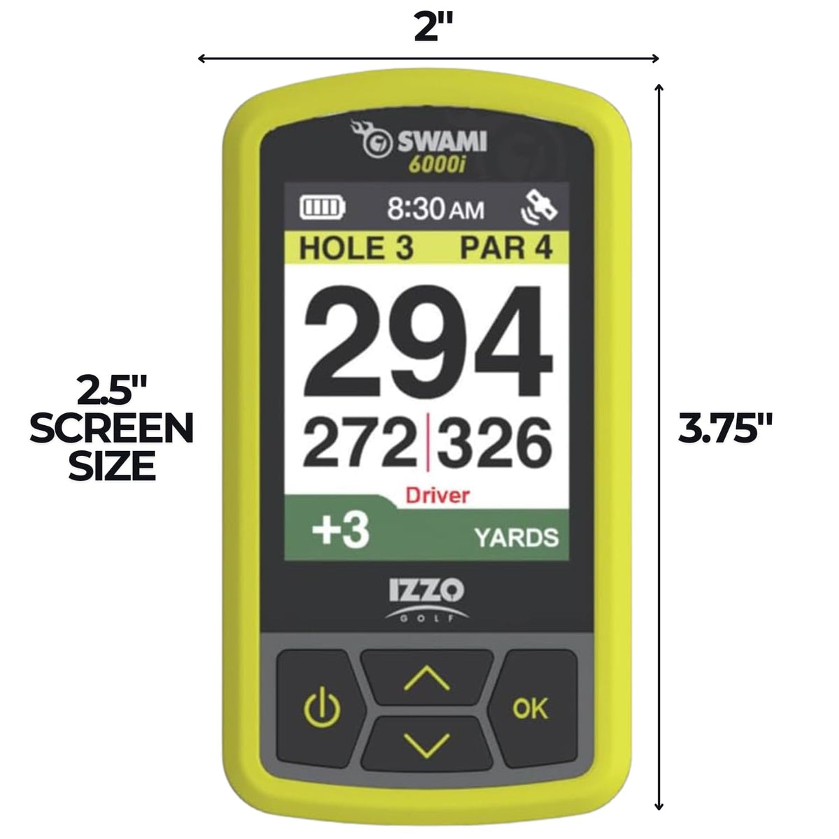 Izzo Swami 6000 digital scorekeeper screen tracks scores on the color display