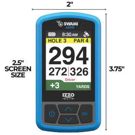 Izzo Swami 6000 digital scorekeeper keeps rounds organized.