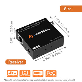 J-Tech Digital AET1000B receiver front view ready for remote listening.