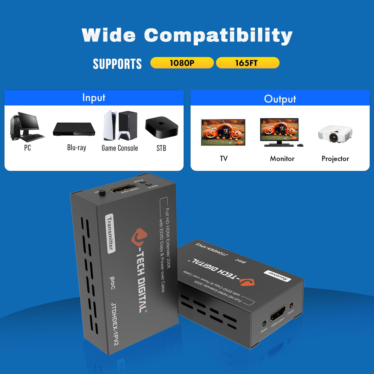 J-Tech Digital EDID copy feature ensures display compatibility across devices