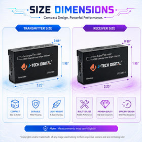 J-Tech Digital rear ports with HDMI and RJ45, ensures easy connectivity