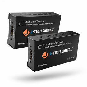 J-Tech Digital front panel view showing LEDs and connections, simplifies setup