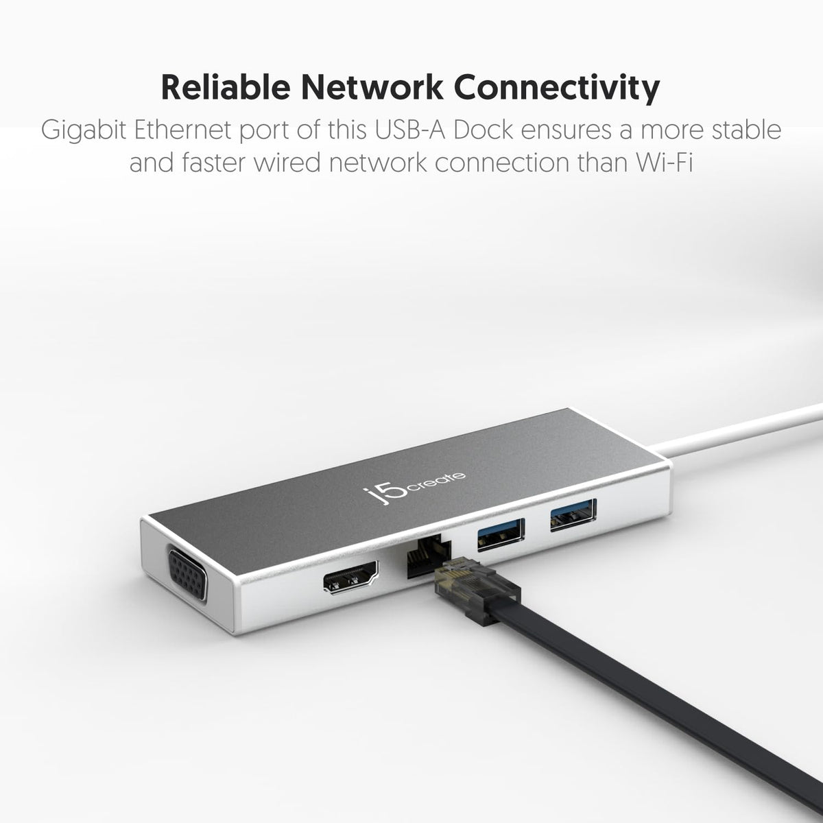 j5create hub attached to a projector via VGA for legacy display compatibility