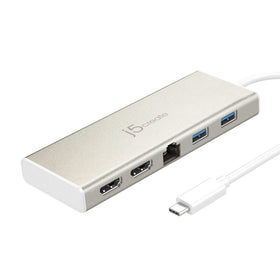 j5create JCD381 enables a dual HDMI setup for expanded multitasking on a laptop