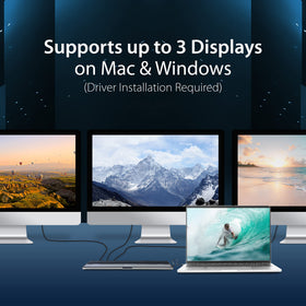 j5create JCD543P desk setup image showcasing compact design and heat-dissipation