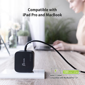 Built-in surge, overcharge, overcurrent, and overheating protections ensure safe charging.