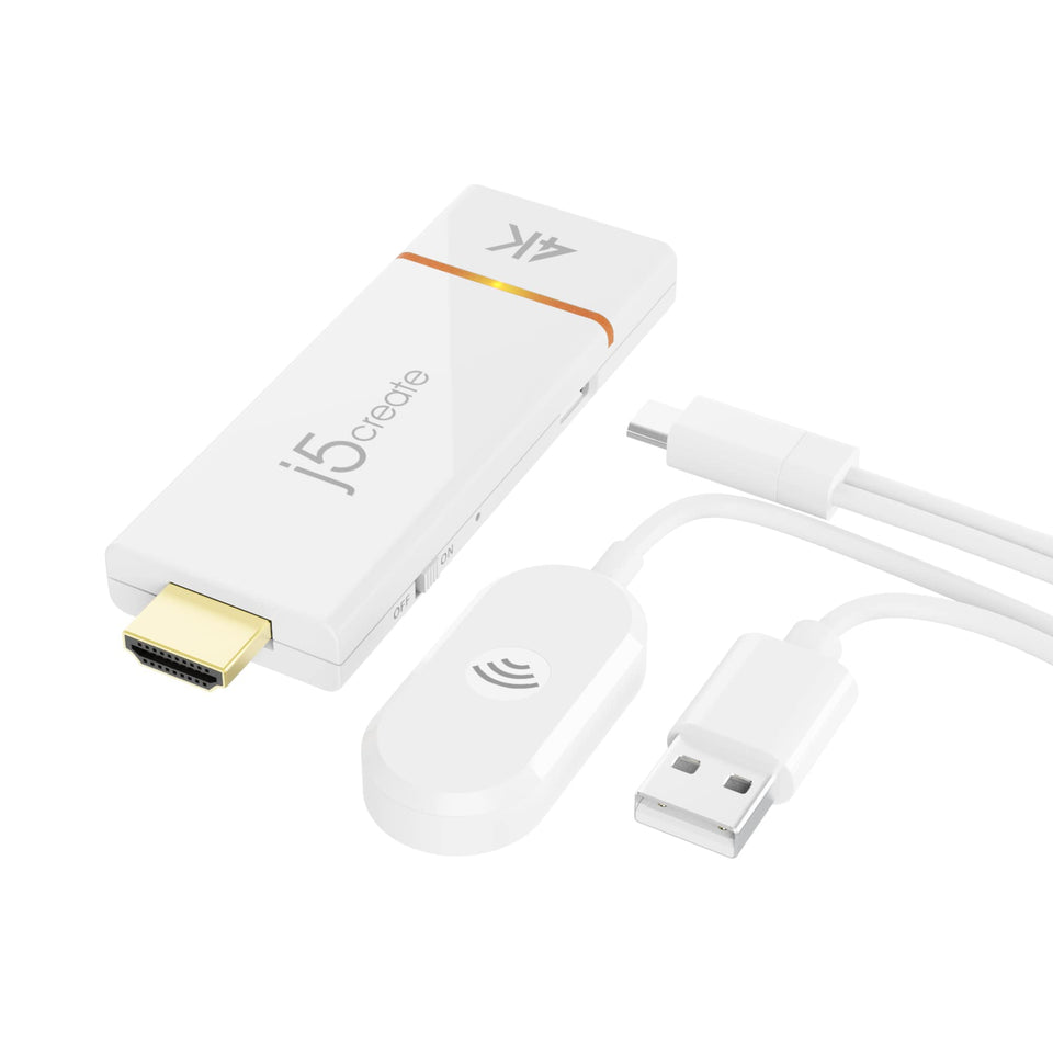 j5create ScreenCast 4K front view compact wireless adapter for quick room casting