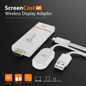 j5create ScreenCast 4K power and plug-and-play start indicator