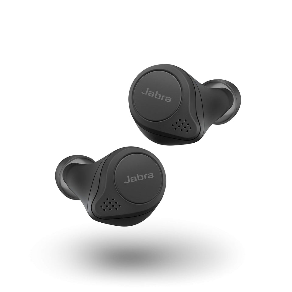 Jabra Elite 75t compact-fit earbuds secure for all-day comfort.