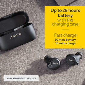 Jabra Elite 75t four-mic calls deliver clear conversations in windy or busy spaces.