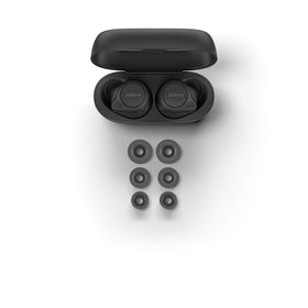 Renewed Jabra Elite 75t with charging case ready for travel.