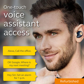 Jabra Elite Active 65t earbud close-up showing mesh and fit detail for stability