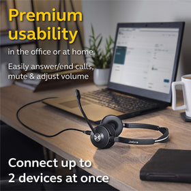 Jabra Engage 65 comfortable ear cups for long wear