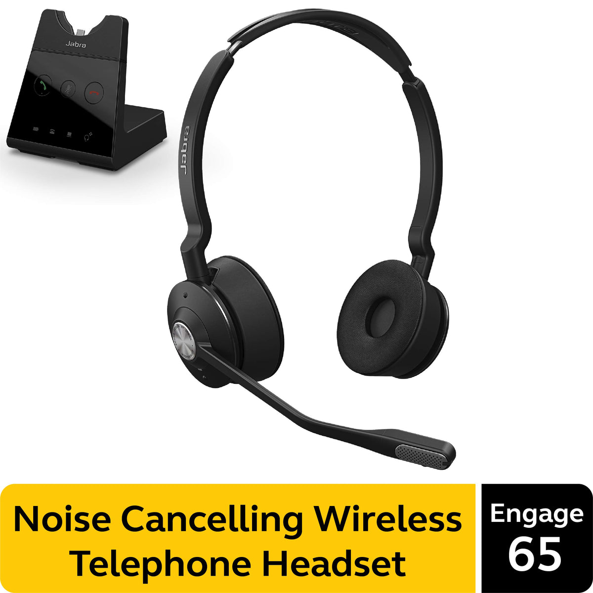Jabra Engage 65 microphone with noise cancellation for clear calls