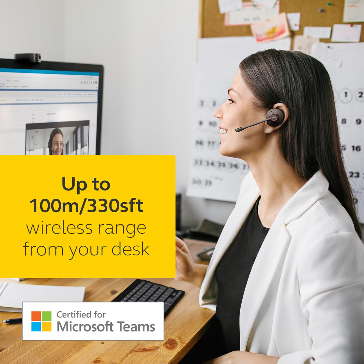Jabra Engage 75 SE multi-device setup enables flexible calling.