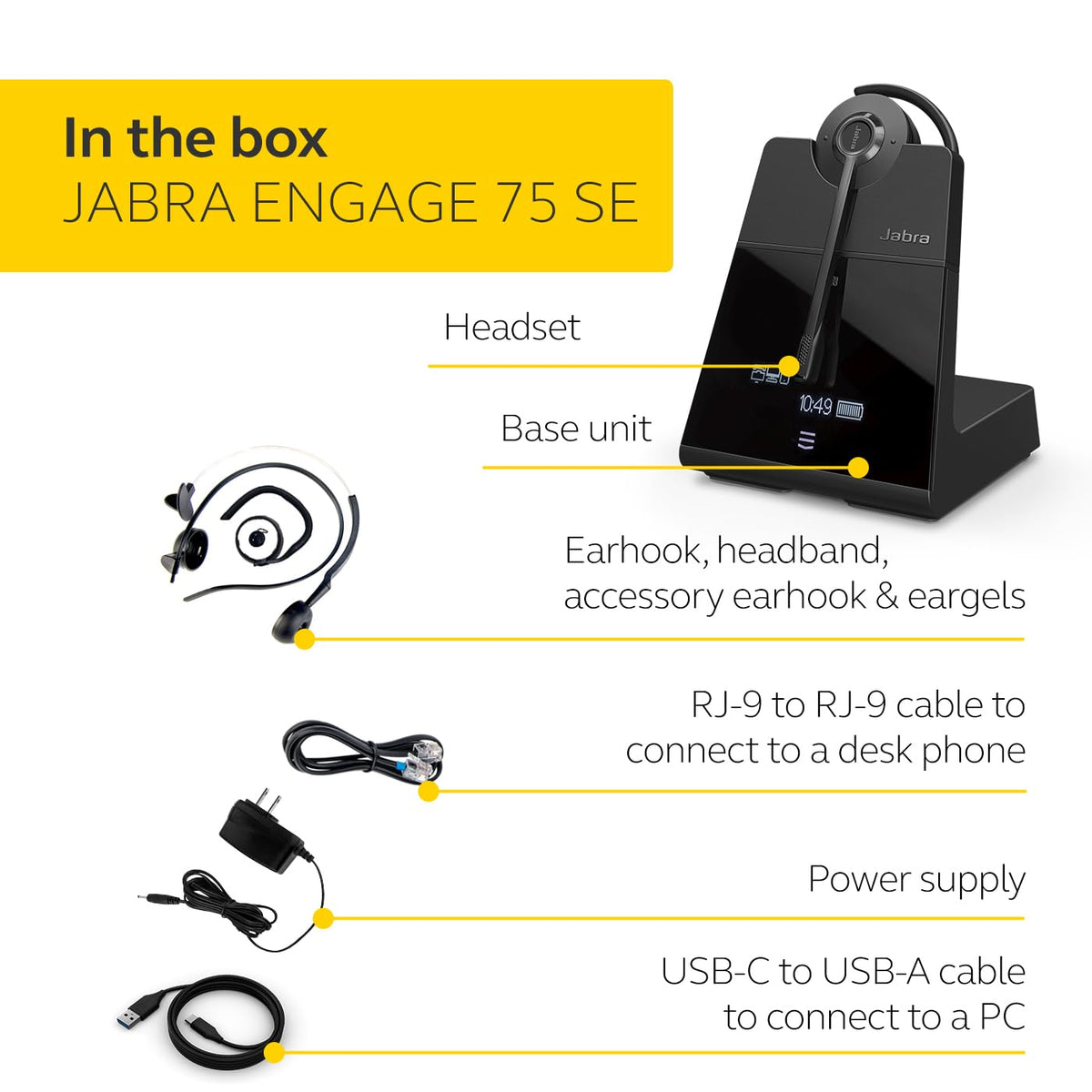 Jabra Engage 75 SE certified for Skype for Business Open Office.