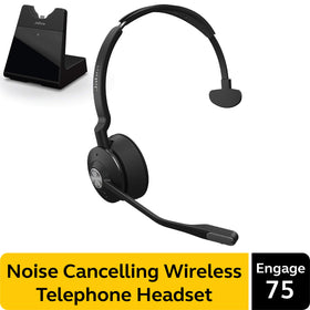 Jabra Engage 75 with busylight indicator signaling do-not-disturb for teams.
