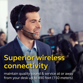 Jabra Engage 75 microphone for advanced noise cancellation during calls.