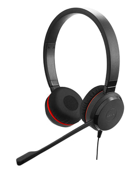 Jabra Evolve 30 II close-up with leather-feel cushions for all-day comfort.