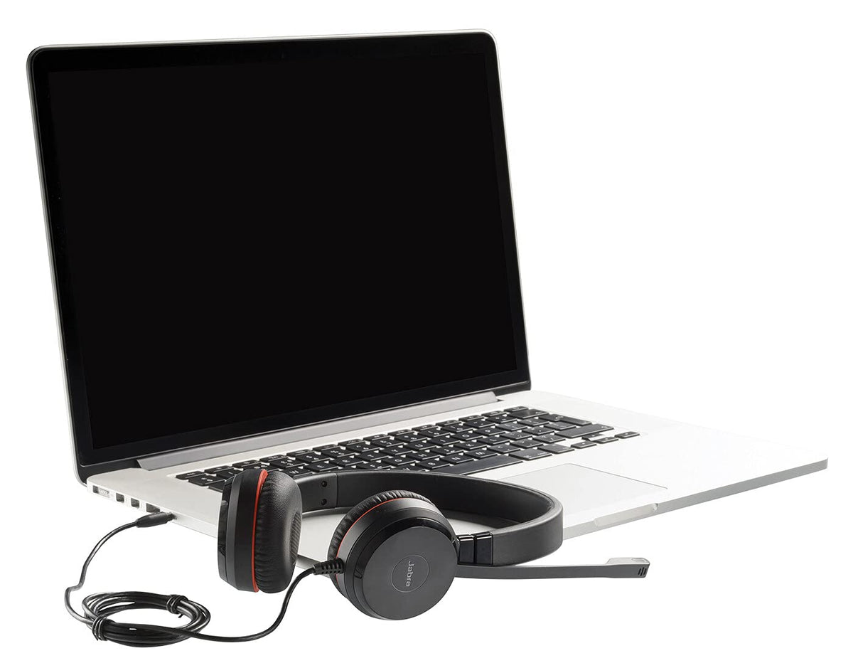 Headset worn in a modern home office for comfortable all-day use.