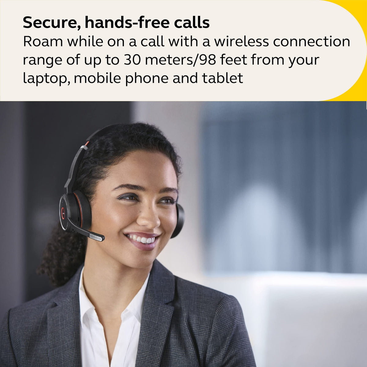 Jabra Evolve 75 SE dual connectivity for multi-device use in daily work.