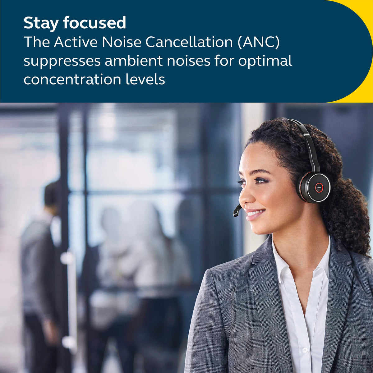 Jabra Evolve 75 SE Teams-certified for seamless collaboration.
