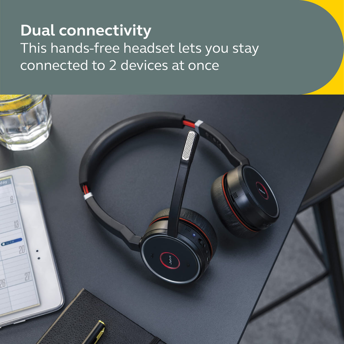 Jabra Evolve 75 SE protective travel case keeps headset safe on the go.