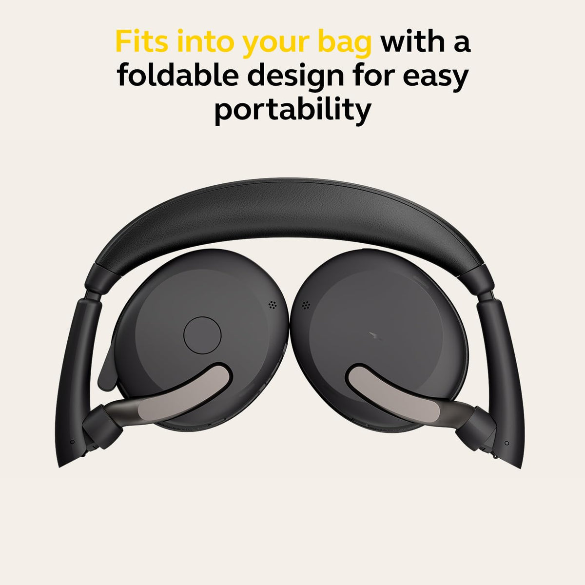 Jabra Evolve2 65 Flex AirComfort headband and rotating cups feel comfortable