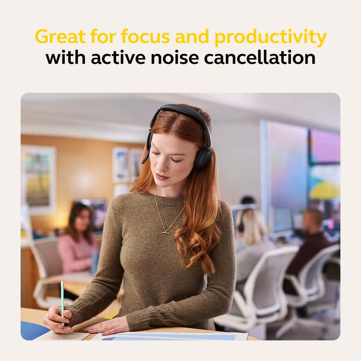 Jabra Evolve2 65 Flex rotating earcups reduce pressure during long sessions