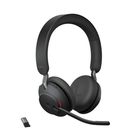 Jabra Evolve2 65 with memory foam cushions for focused calls.