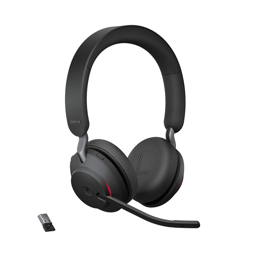 Jabra Evolve2 65 noise cancellation close-up for focused calls
