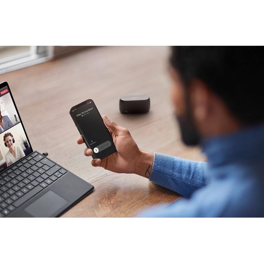 Jabra Evolve2 Buds four-microphones improve call clarity in busy environments