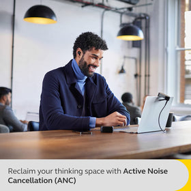 Jabra Evolve2 multipoint keeps laptop and phone connected for easy switching.