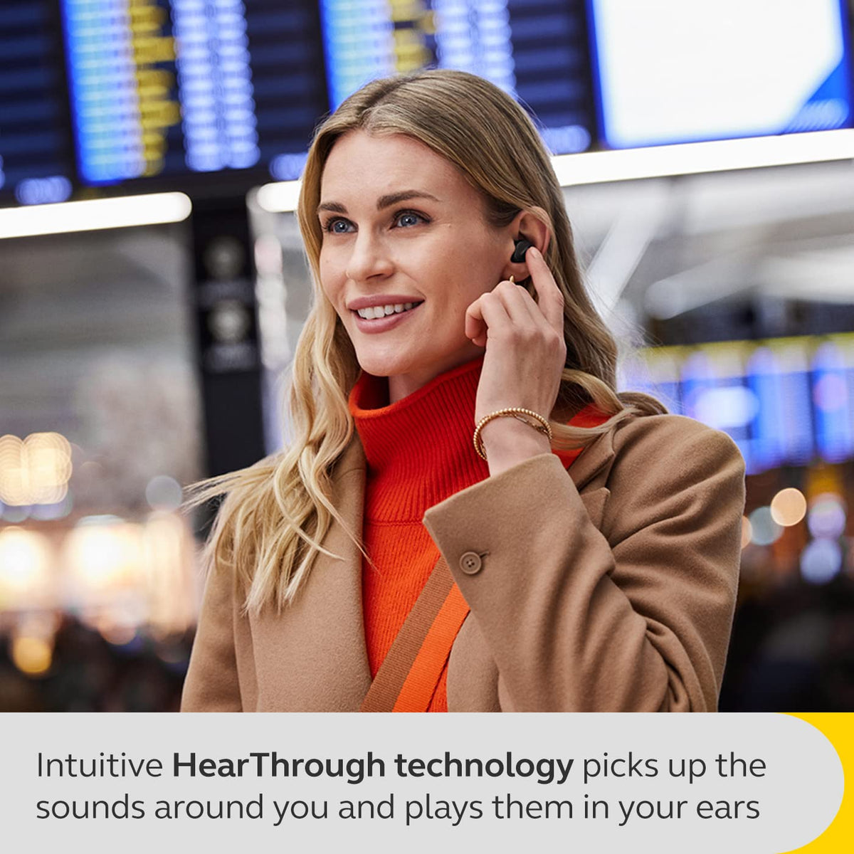 Jabra Evolve2 earbuds showing Bluetooth multipoint connectivity across devices