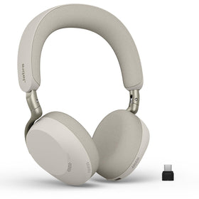 Jabra Evolve3 75 on-ear design front view for a professional look during calls.