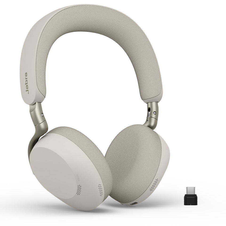 Jabra Evolve3 75 on-ear design front view for a professional look during calls.