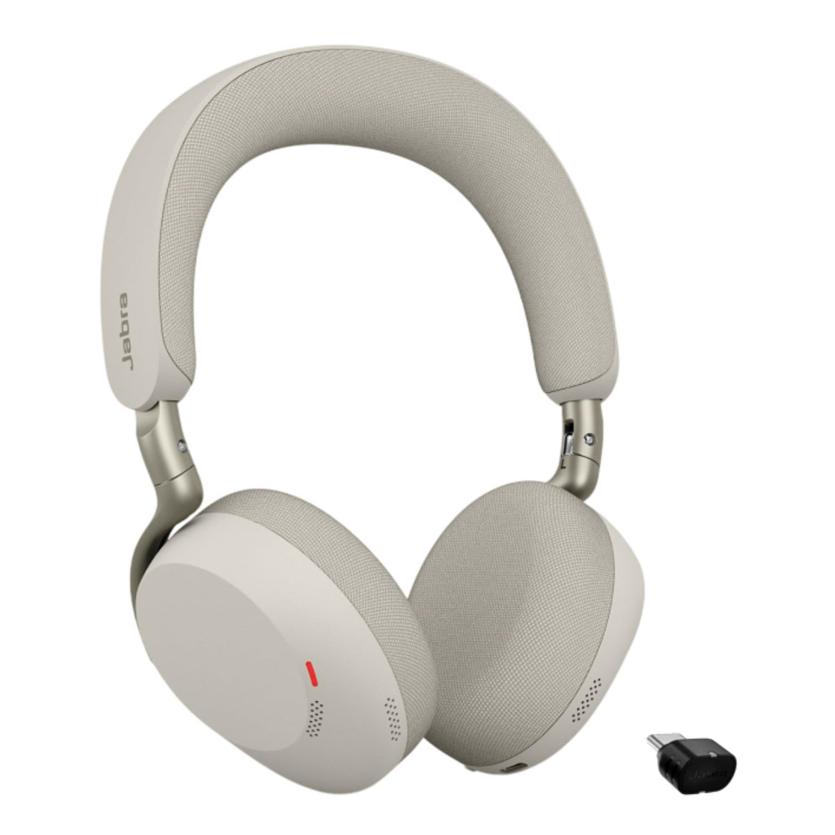 Jabra Evolve3 75 on-ear headset on desk for crystal-clear calls