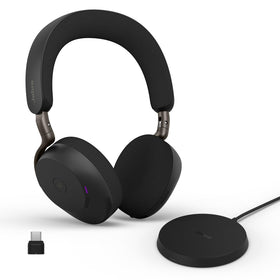Jabra Evolve3 75 on-ear headset for crisp calls in busy environments.