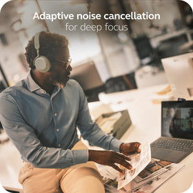 Jabra Evolve3 75 rapid charge provides hours of use in minutes.