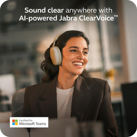 Jabra Evolve3 85 battery life supports long meetings and music sessions.