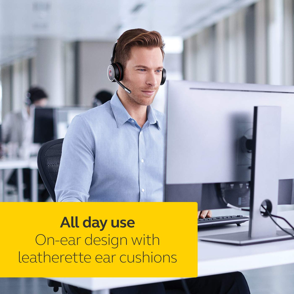 Jabra Evolve75 comfortable design for all-day wear