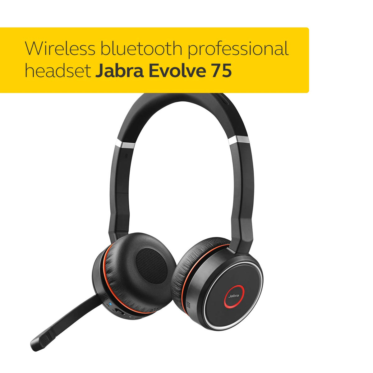 Close-up of Jabra Evolve75 microphone for noise-free conversations