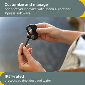Jabra Perform 45 IP54-rated dust and water resistance for busy retail environments.