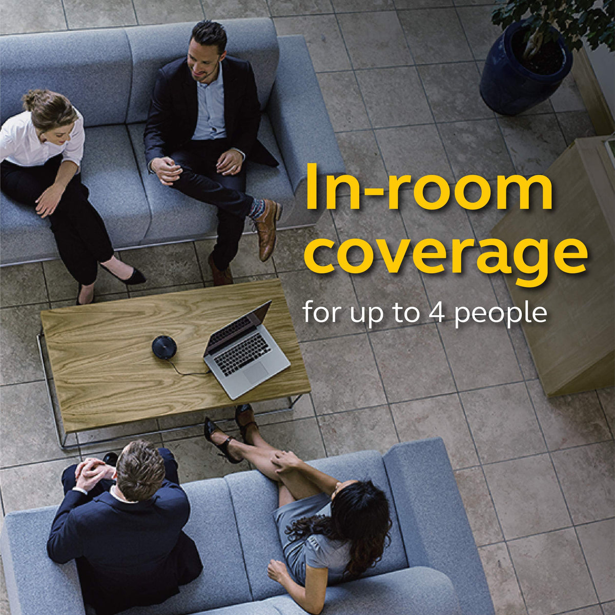 Jabra Speak 510 UC travel pouch and slim form factor for on-the-go meetings.