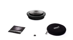 Compact desktop setup with Jabra Speak 710 for easy placement