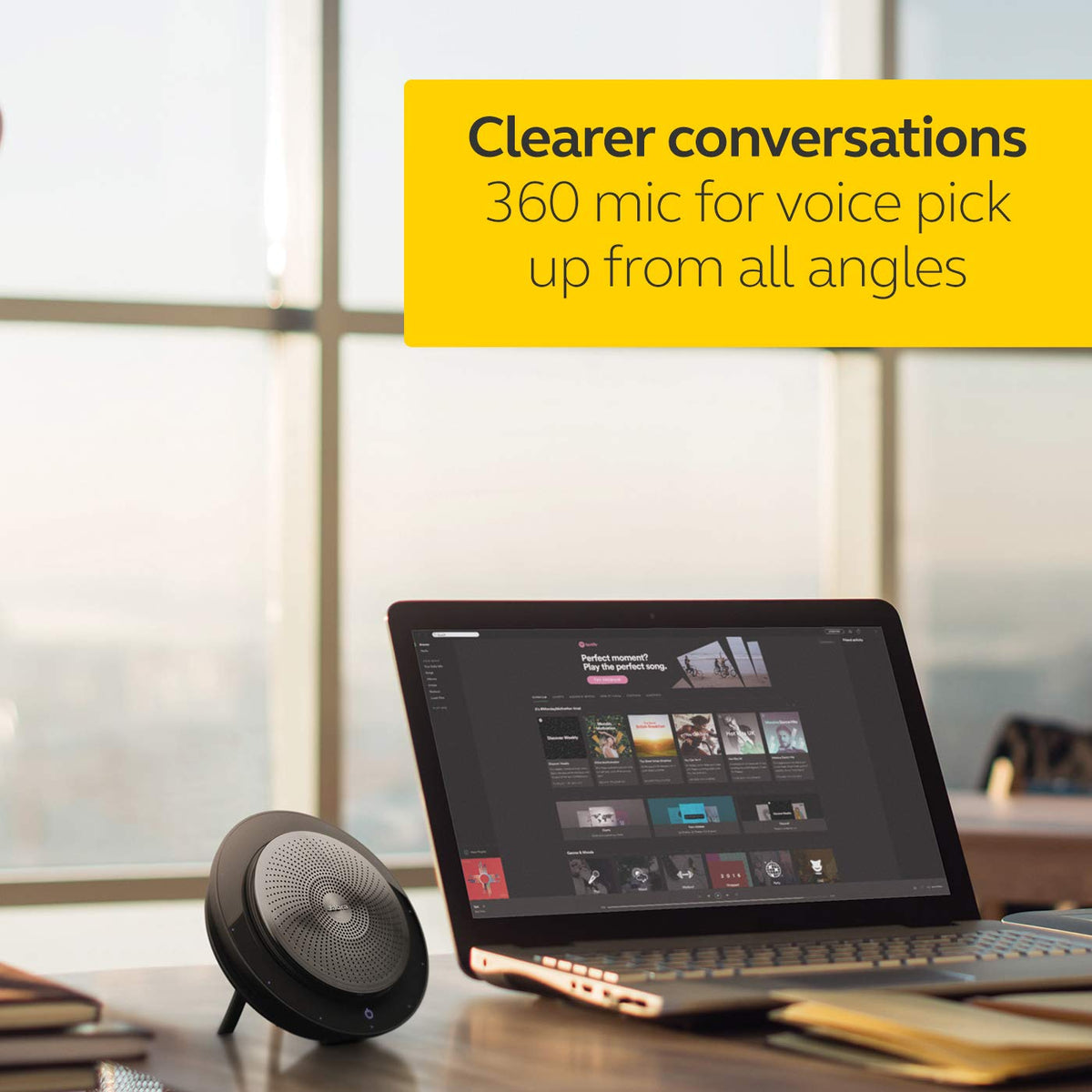 Jabra Speak 710 two unit stereo pairing for larger rooms and wider soundstage