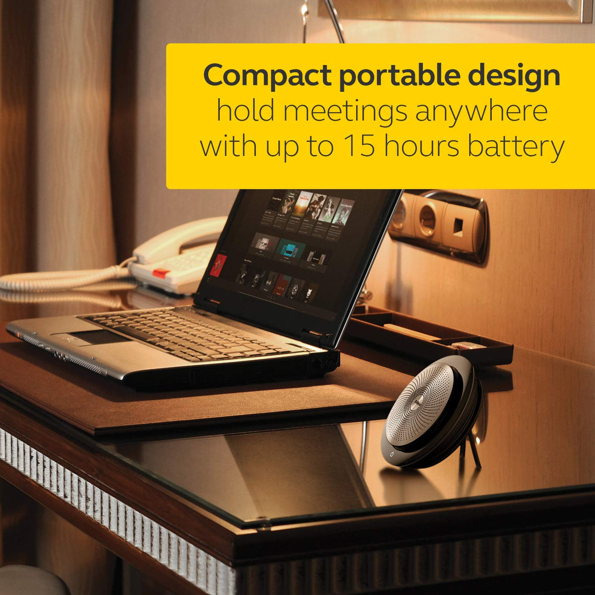 Jabra Speak 710 USB or Bluetooth connectivity to laptops tablets or phones